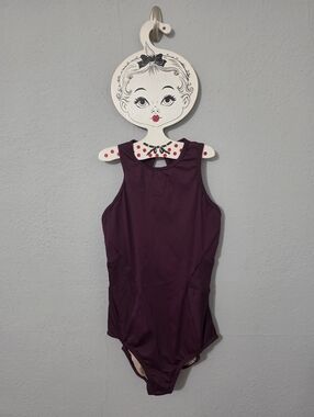 Zarely Dancewear Ana Burgundy Leotard Size Med